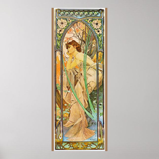 Póster Alfons Mucha Poster del despertar matutino (Frente)