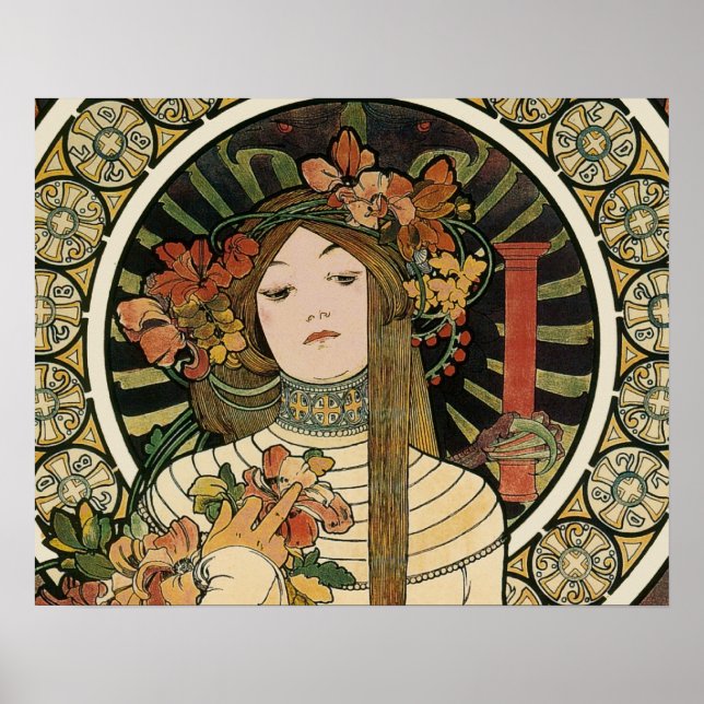 Póster Alfonse Mucha Trappistine Nouveau (Frente)