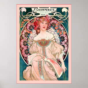 Póster ~ Alfonso Mucha de F. Champenois Imprimeur-Editeur