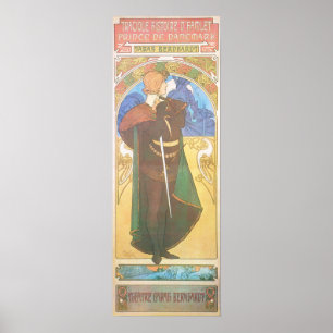 Póster Alfonso Mucha. Hamlet, 1899