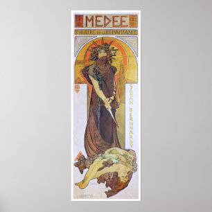 Póster Alfonso Mucha. Medee, 1898