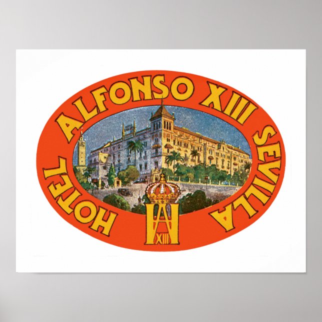 Póster Alfonso XIII Sevilla (Frente)