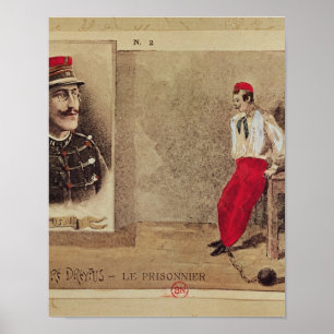 Póster Alfred Dreyfus como prisionero, 1894-1906