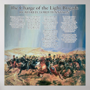 Póster Alfred Lord T, poema de la Brigada Ligera