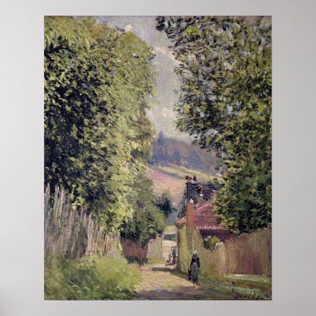 Póster Alfred Sisley | A Road in Louveciennes (Frente)