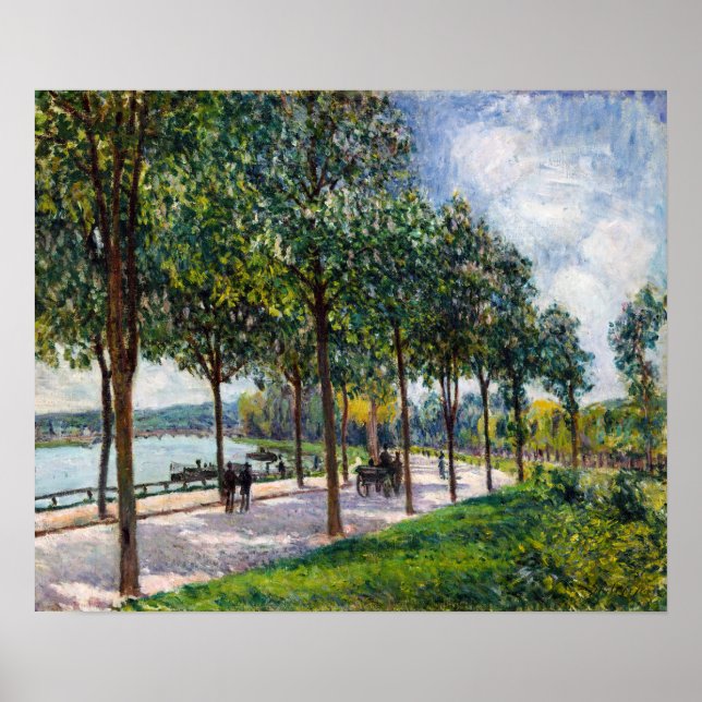Póster Alfred Sisley - Allee de los castaños (Frente)