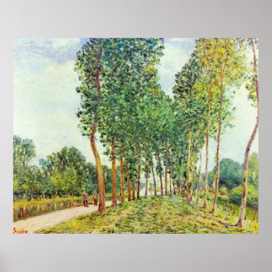 Póster Alfred Sisley - bancos del Loing en Moret