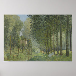 Póster Alfred Sisley - Descansa a lo largo del Stream