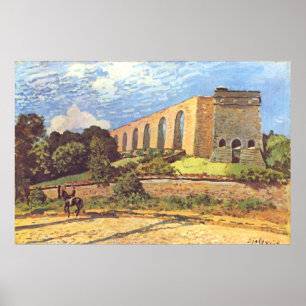 Póster Alfred Sisley El acueducto de Marly