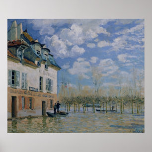 Póster Alfred Sisley el   el barco en la inundación,