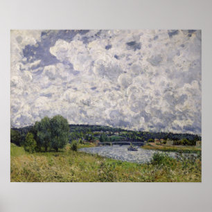 Póster Alfred Sisley el   el Sena en Suresnes