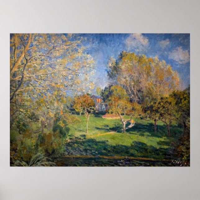Póster Alfred Sisley - El jardín de Hoschede, Montgeron (Frente)