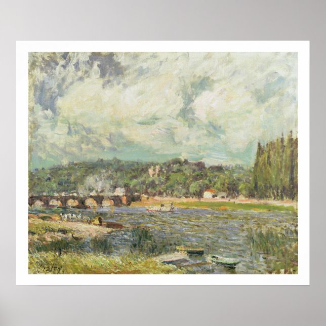 Póster Alfred Sisley | El puente de Sevres (Frente)