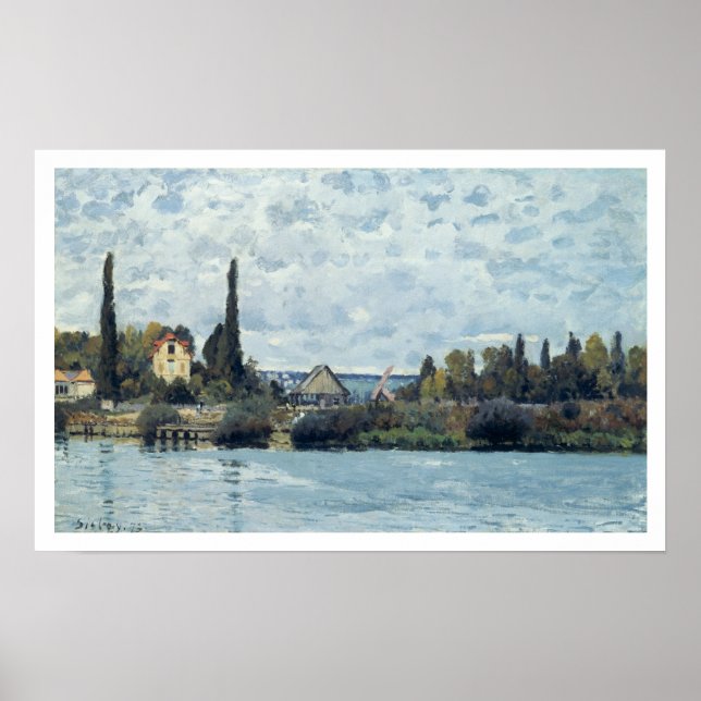 Póster Alfred Sisley | El Sena de Bougival (Frente)
