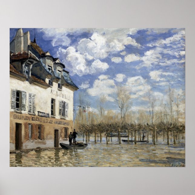 Póster Alfred Sisley en la inundación en Port Marly (Frente)