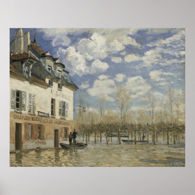 Póster Alfred Sisley en la inundación en Port Marly (Frente)