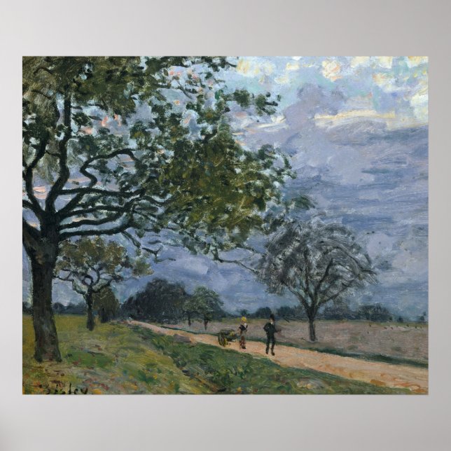 Póster Alfred Sisley, famoso artista visual, camina desde (Frente)