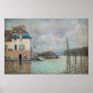 Póster Alfred Sisley - Inundación en Port-Marly 1876