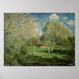 Póster Alfred Sisley Jardín de la familia Hoschede