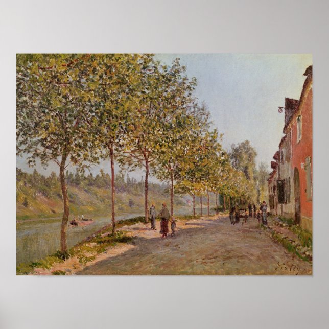 Póster Alfred Sisley | Junio por la mañana en Saint-Mamme (Frente)