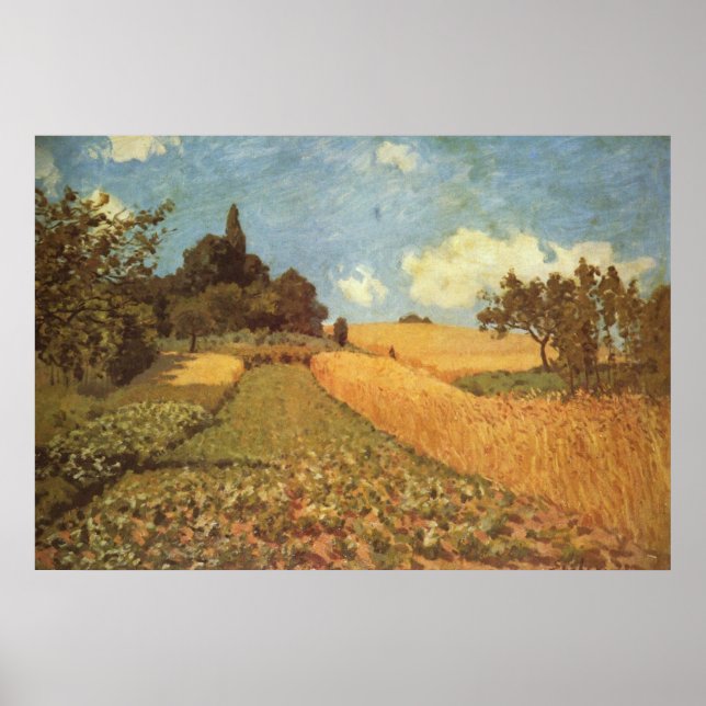 Póster Alfred Sisley Kornfeld 1873 - Aceite de campo (Frente)