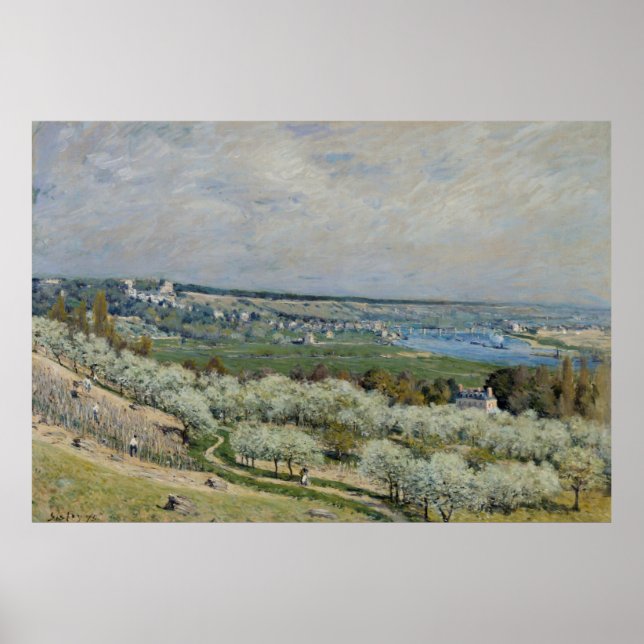 Póster Alfred Sisley La terraza de Saint-Germain, primave (Frente)
