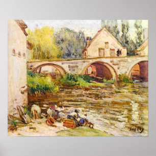 Póster Alfred Sisley - Las colchonetas de Moret