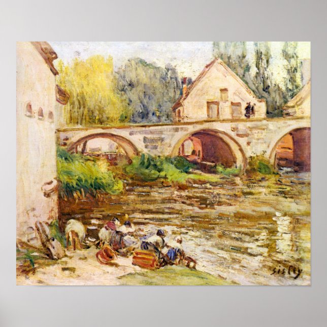 Póster Alfred Sisley - Las colchonetas de Moret (Frente)