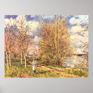 Póster Alfred Sisley Les Petits Prés en primavera