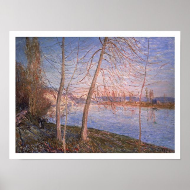 Póster Alfred Sisley | Mañana de invierno (Frente)