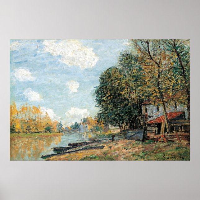 Póster Alfred Sisley Moret: Las orillas del río Loing (Frente)