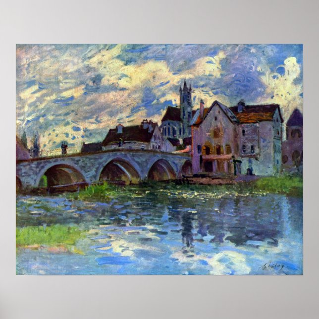 Póster Alfred Sisley - Moret-sur-Loing (Frente)