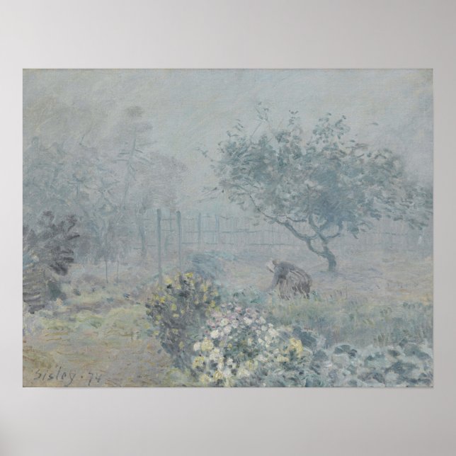 Póster Alfred Sisley - Niebla, Voisins (Frente)