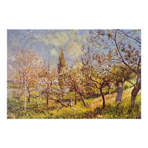 Póster Alfred Sisley Orchard en primavera