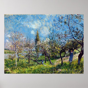 Póster Alfred Sisley Orchard en primavera