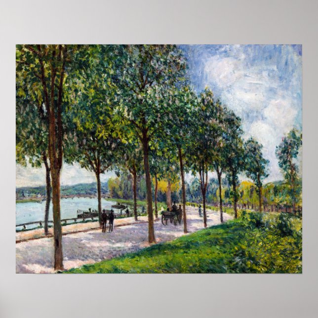 Póster Alfred Sisley - Paseo de Castaños (Frente)