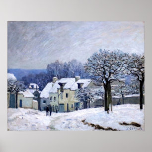 Póster Alfred Sisley - Place Chenil en Marly, Efecto de N