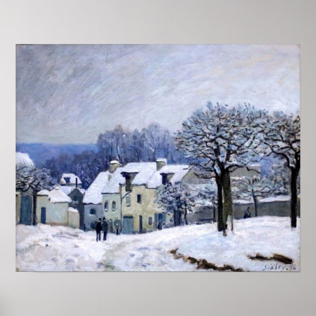 Póster Alfred Sisley - Place Chenil en Marly, Efecto de N (Frente)