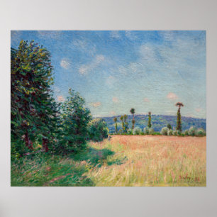 Póster Alfred Sisley - Praderas de Sahurs al sol de la ma