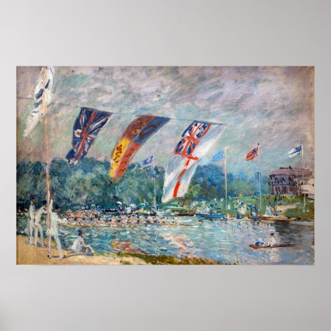Póster Alfred Sisley - Regata en Molesey (Frente)