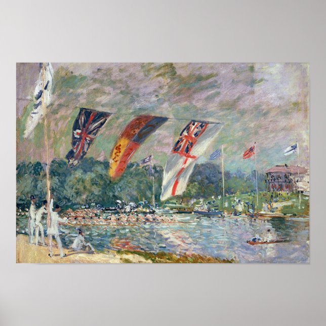 Póster Alfred Sisley | Regatta en Molesey (Frente)