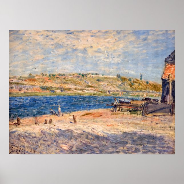 Póster Alfred Sisley - Riberas de Saint-Mammes (Frente)