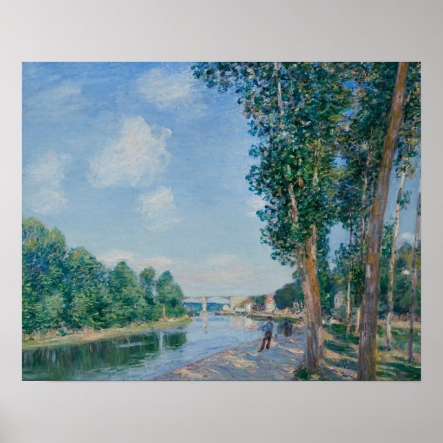 Póster Alfred Sisley - Saint-Mammes. June Sunshine (Frente)