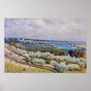 Póster Alfred Sisley - Terraza en Saint-Germain, Primaver