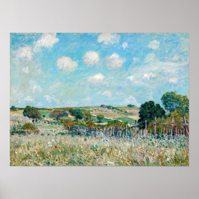 Póster Alfred Sisley - The Meadow (Frente)