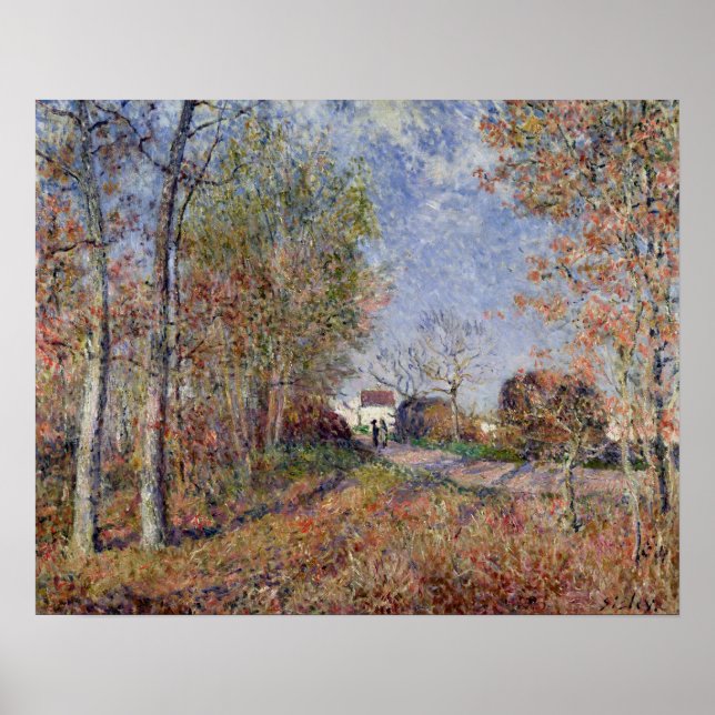 Póster Alfred Sisley | Un rincón de los bosques en Sablon (Frente)