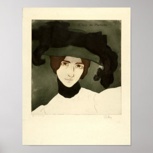Póster Alfredo Müller, Portrait Cléo de Mérode 1900