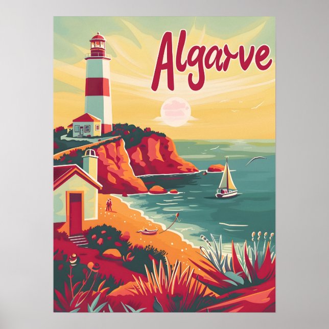 Póster Algarve Vintage (Frente)