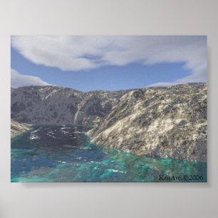 Póster algas de la playa