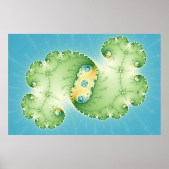 Póster Algas - Poster fractal (Frente)